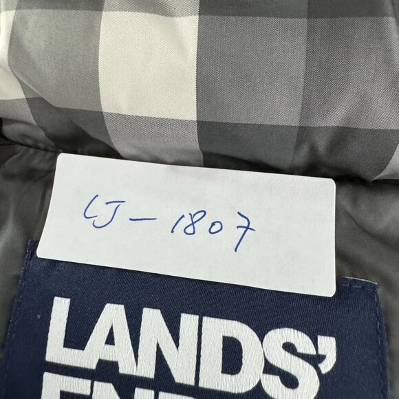 Lands' End Puffer Vest Womens Small Tall 600FP Down Plaid Full Zip NWT CJ-1807 - Picture 2 of 12